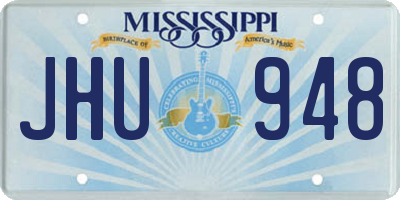MS license plate JHU948