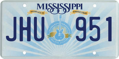 MS license plate JHU951