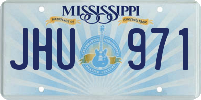MS license plate JHU971