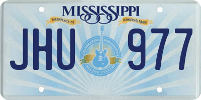 MS license plate JHU977