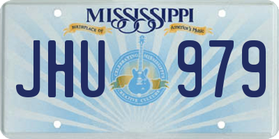 MS license plate JHU979