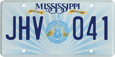MS license plate JHV041