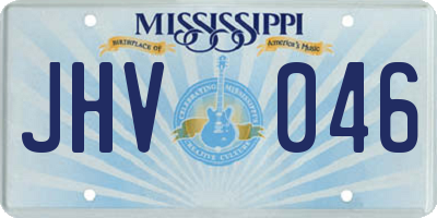 MS license plate JHV046