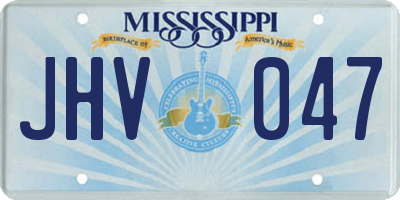 MS license plate JHV047