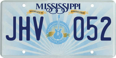 MS license plate JHV052
