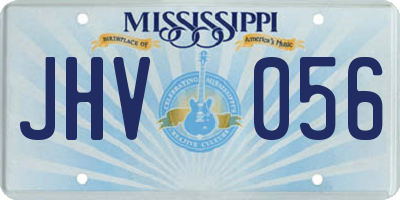 MS license plate JHV056