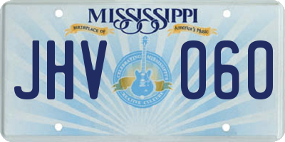 MS license plate JHV060