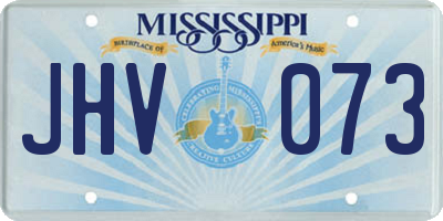 MS license plate JHV073