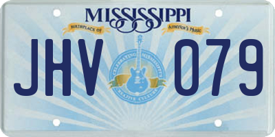 MS license plate JHV079
