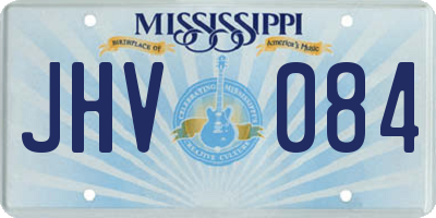 MS license plate JHV084