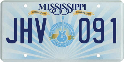 MS license plate JHV091
