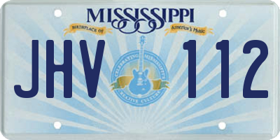 MS license plate JHV112