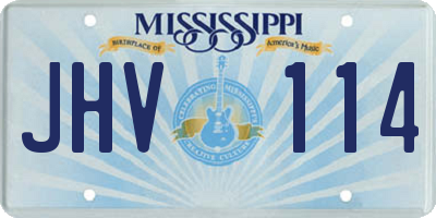 MS license plate JHV114