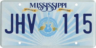 MS license plate JHV115