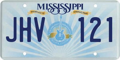 MS license plate JHV121