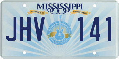 MS license plate JHV141