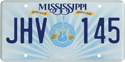 MS license plate JHV145