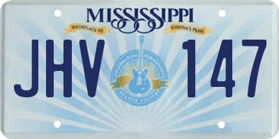 MS license plate JHV147