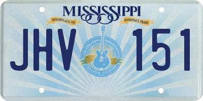 MS license plate JHV151