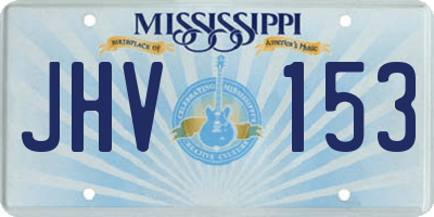 MS license plate JHV153