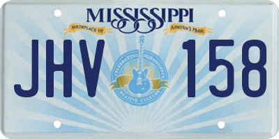 MS license plate JHV158