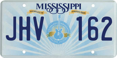 MS license plate JHV162