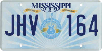 MS license plate JHV164