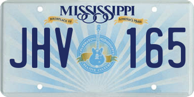 MS license plate JHV165