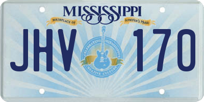 MS license plate JHV170