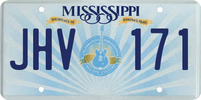 MS license plate JHV171