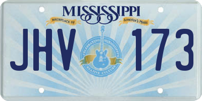 MS license plate JHV173