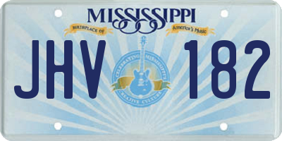 MS license plate JHV182