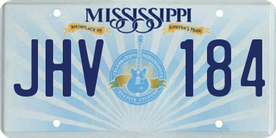 MS license plate JHV184