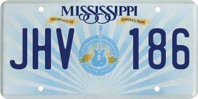 MS license plate JHV186