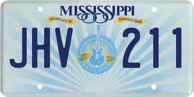 MS license plate JHV211
