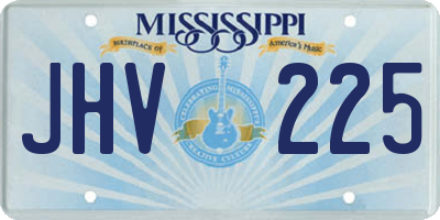 MS license plate JHV225