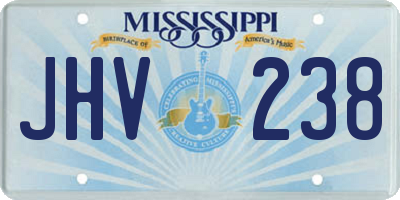 MS license plate JHV238