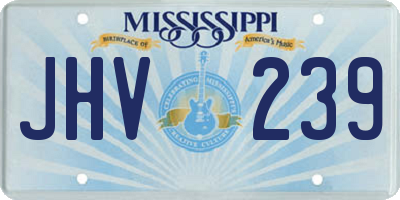 MS license plate JHV239