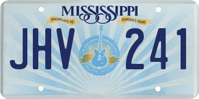 MS license plate JHV241