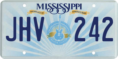 MS license plate JHV242
