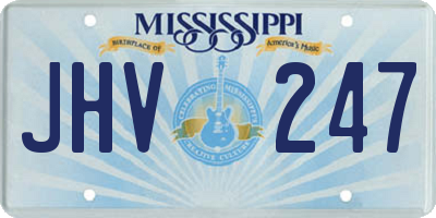 MS license plate JHV247