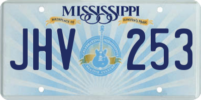 MS license plate JHV253