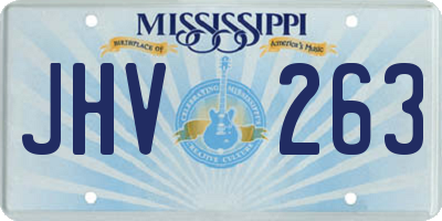 MS license plate JHV263