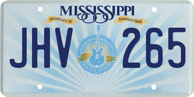 MS license plate JHV265