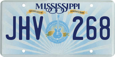 MS license plate JHV268