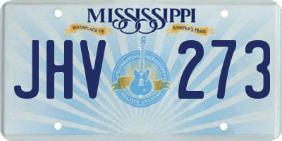 MS license plate JHV273