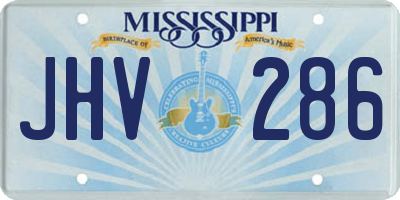 MS license plate JHV286