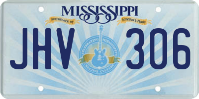 MS license plate JHV306