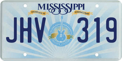 MS license plate JHV319