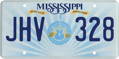 MS license plate JHV328